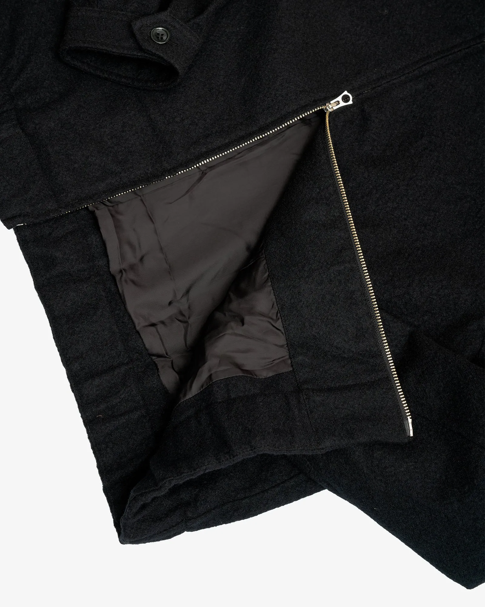 MACHINE JACKET - PIECE DYED BLACK WOOL FLANNEL sold by James Coward product image thumbnail 4