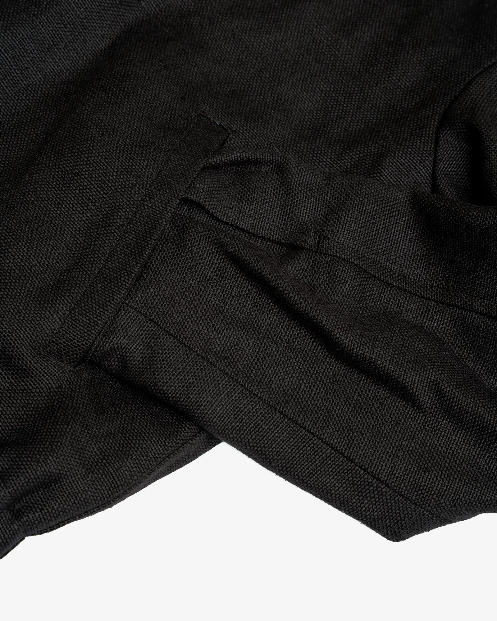 MACHINE JACKET - BLACK BELGIAN LINEN sold by James Coward product image thumbnail 5