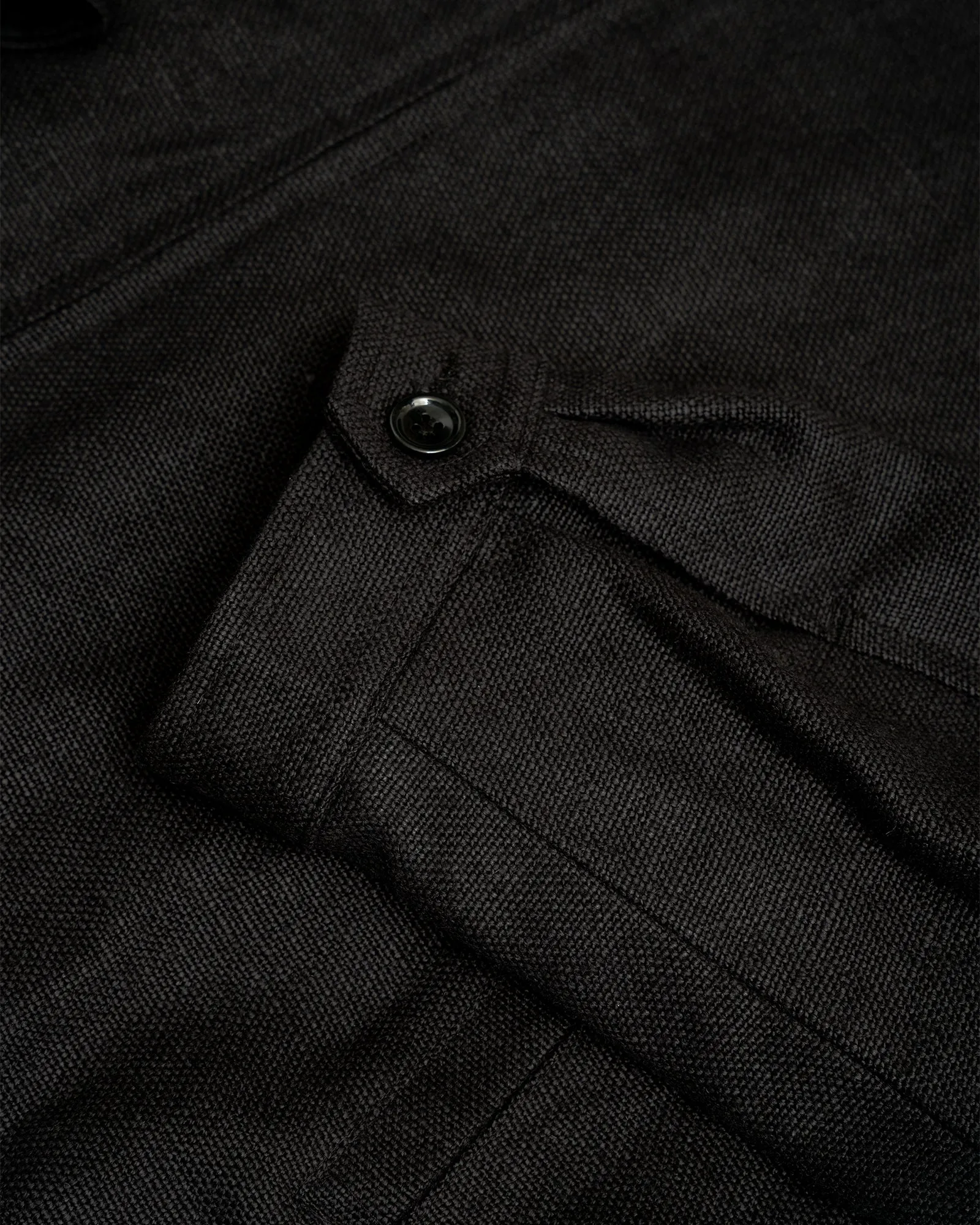 MACHINE JACKET - BLACK BELGIAN LINEN sold by James Coward product image thumbnail 4