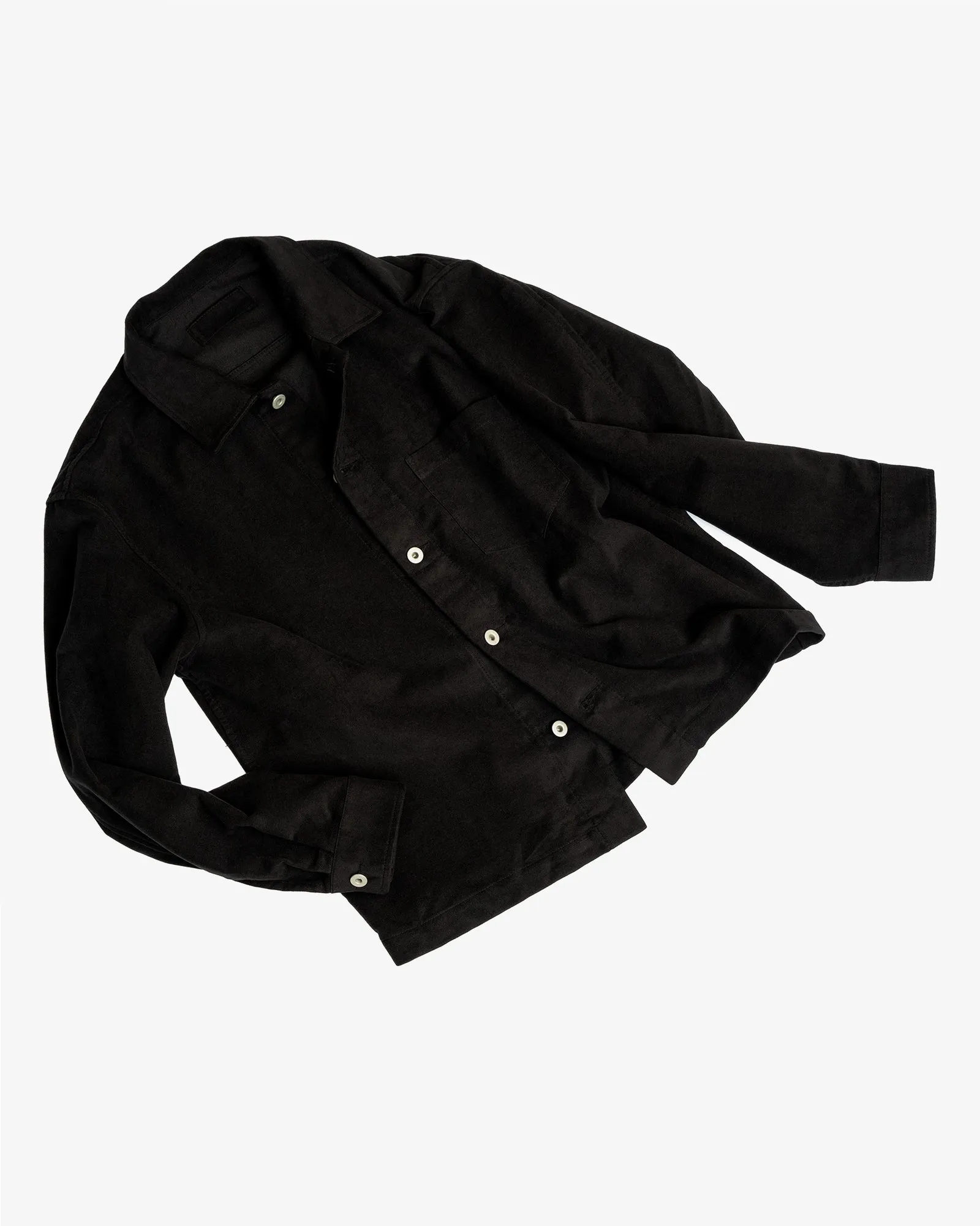 TRAVAIL SHIRT - BLACK COTTON MOLESKIN sold by James Coward product image thumbnail 4