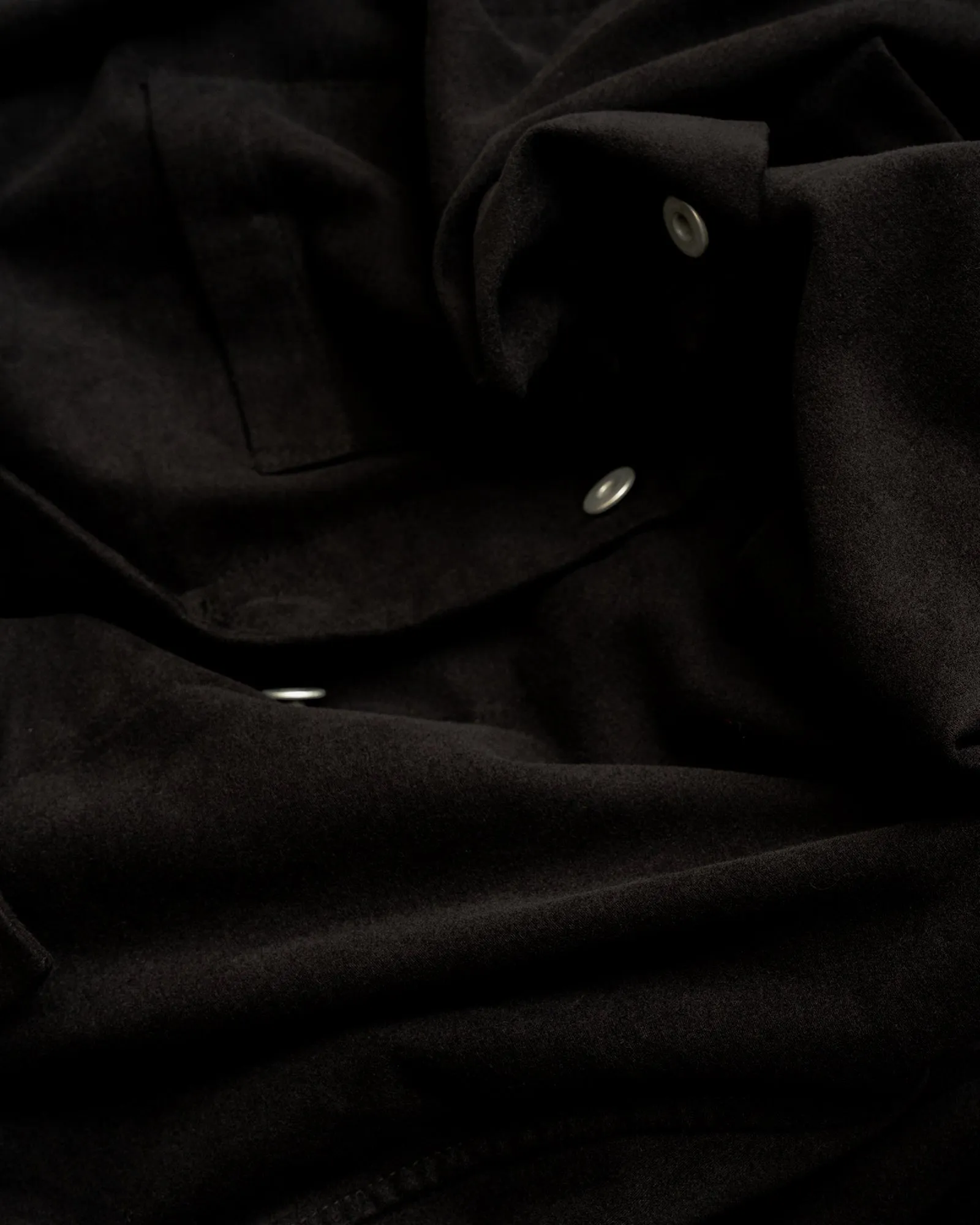 TRAVAIL SHIRT - BLACK COTTON MOLESKIN sold by James Coward product image thumbnail 3
