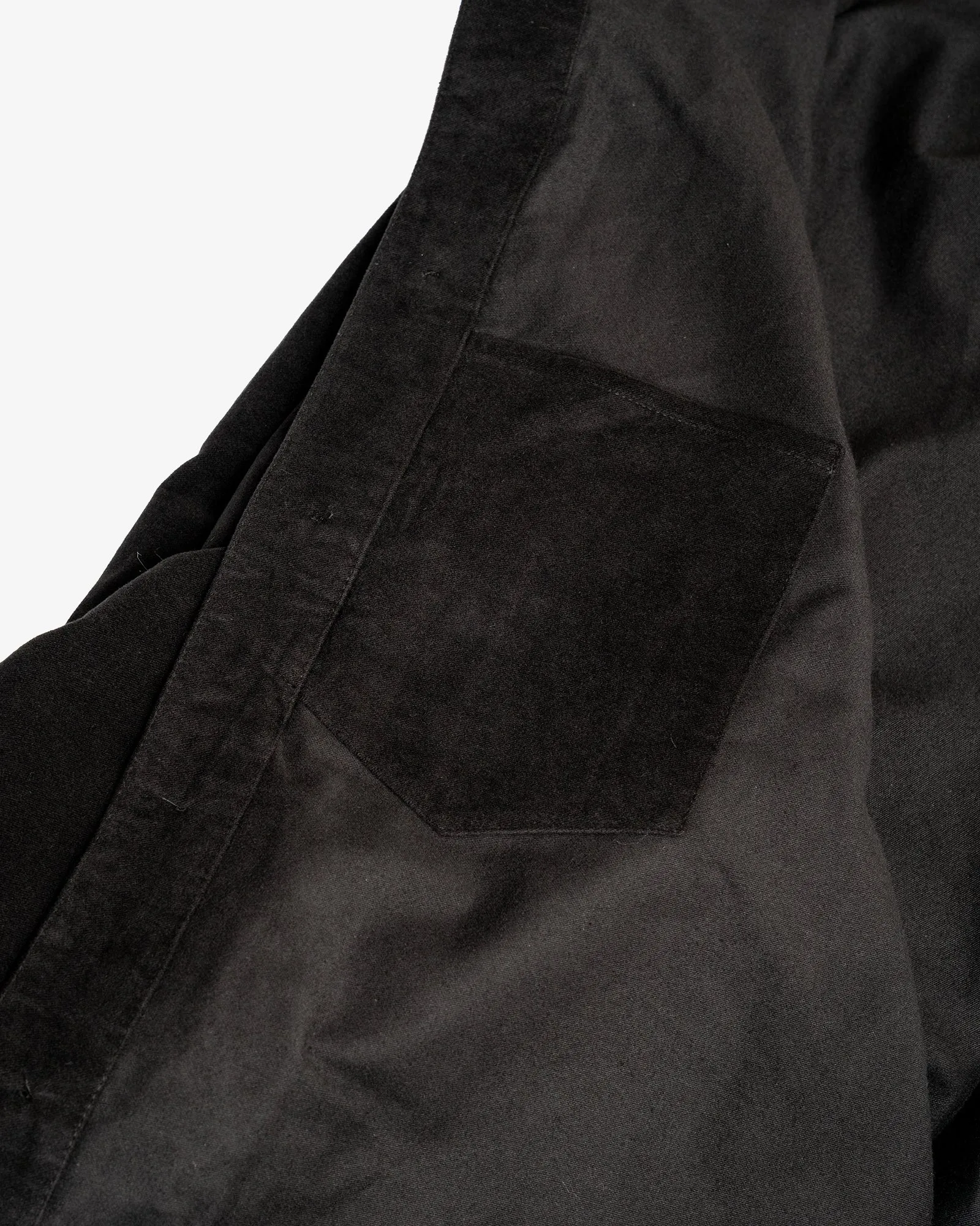 SIGNAL SHIRT - BLACK COTTON MOLESKIN sold by James Coward product image thumbnail 4