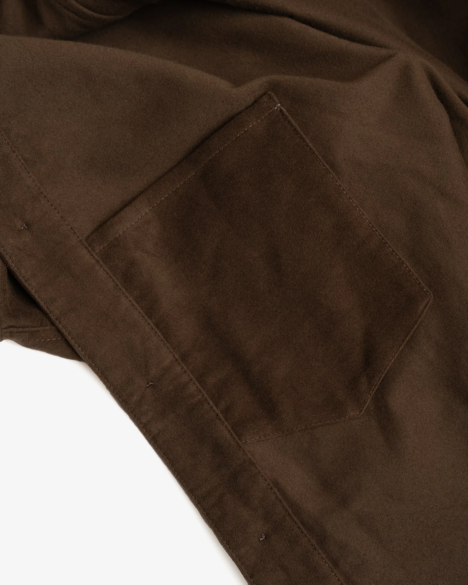 SIGNAL SHIRT - DARK BROWN COTTON MOLESKIN sold by James Coward product image thumbnail 4