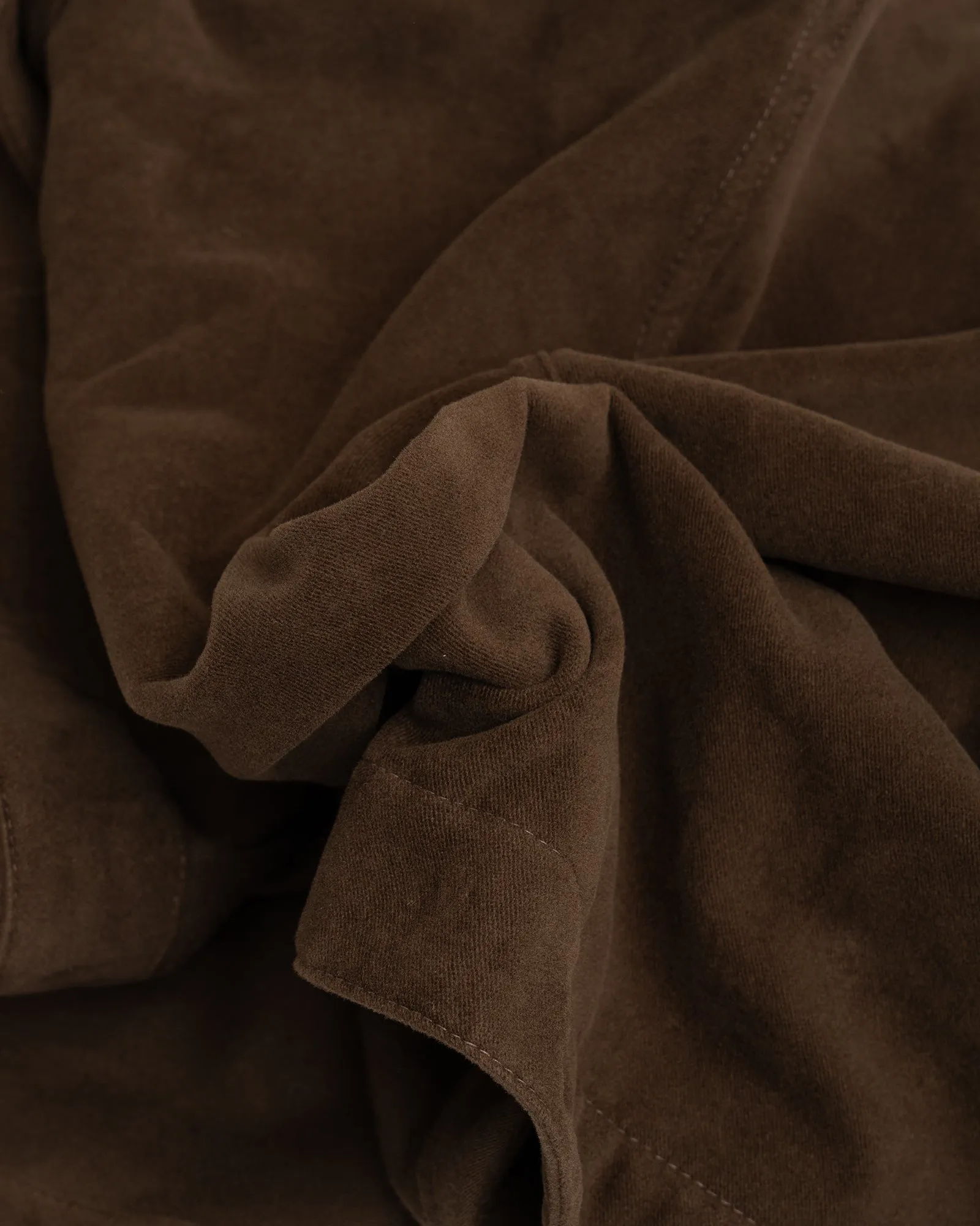 SIGNAL SHIRT - DARK BROWN COTTON MOLESKIN sold by James Coward product image thumbnail 5