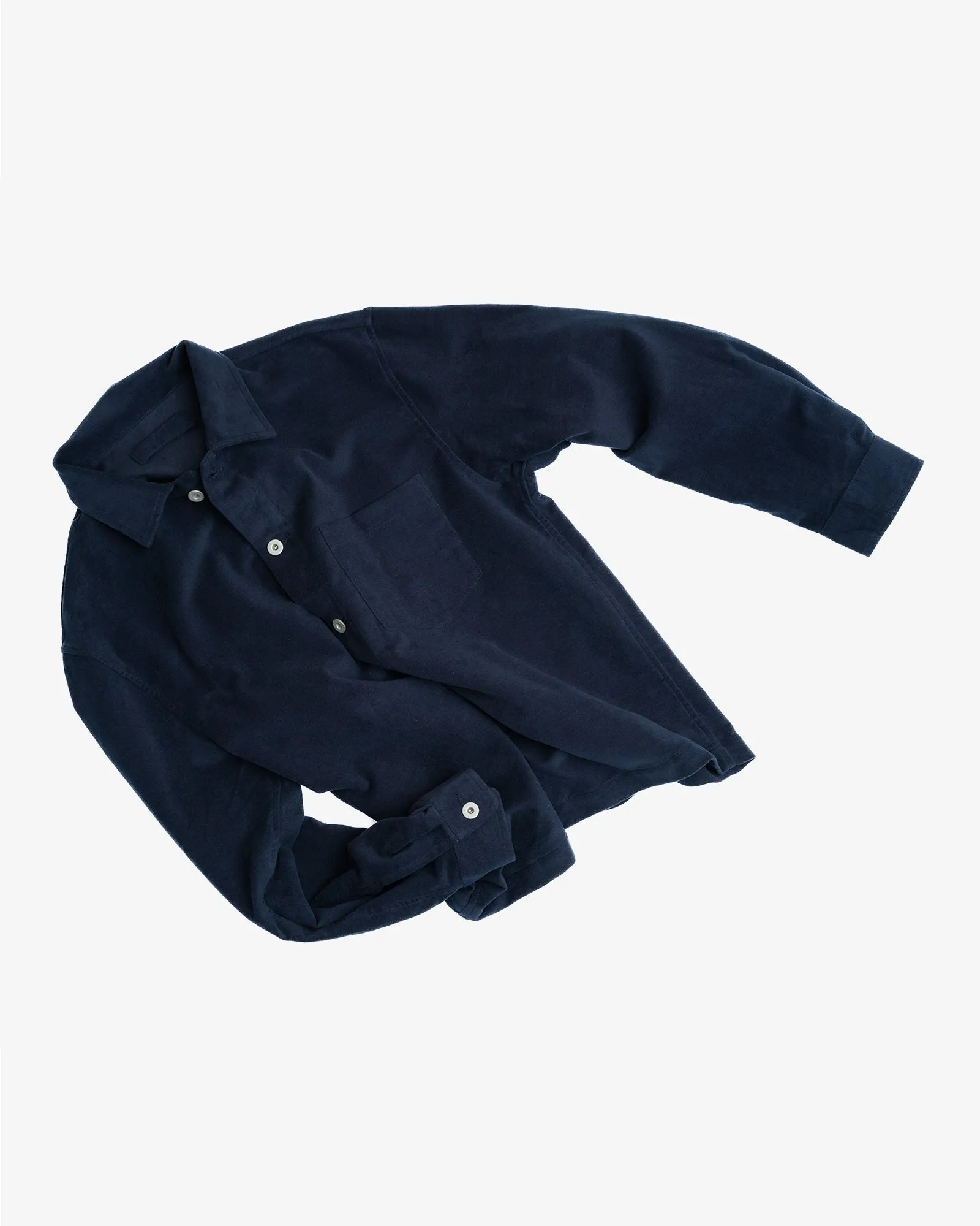 TRAVAIL SHIRT - NAVY COTTON MOLESKIN sold by James Coward product image thumbnail 3