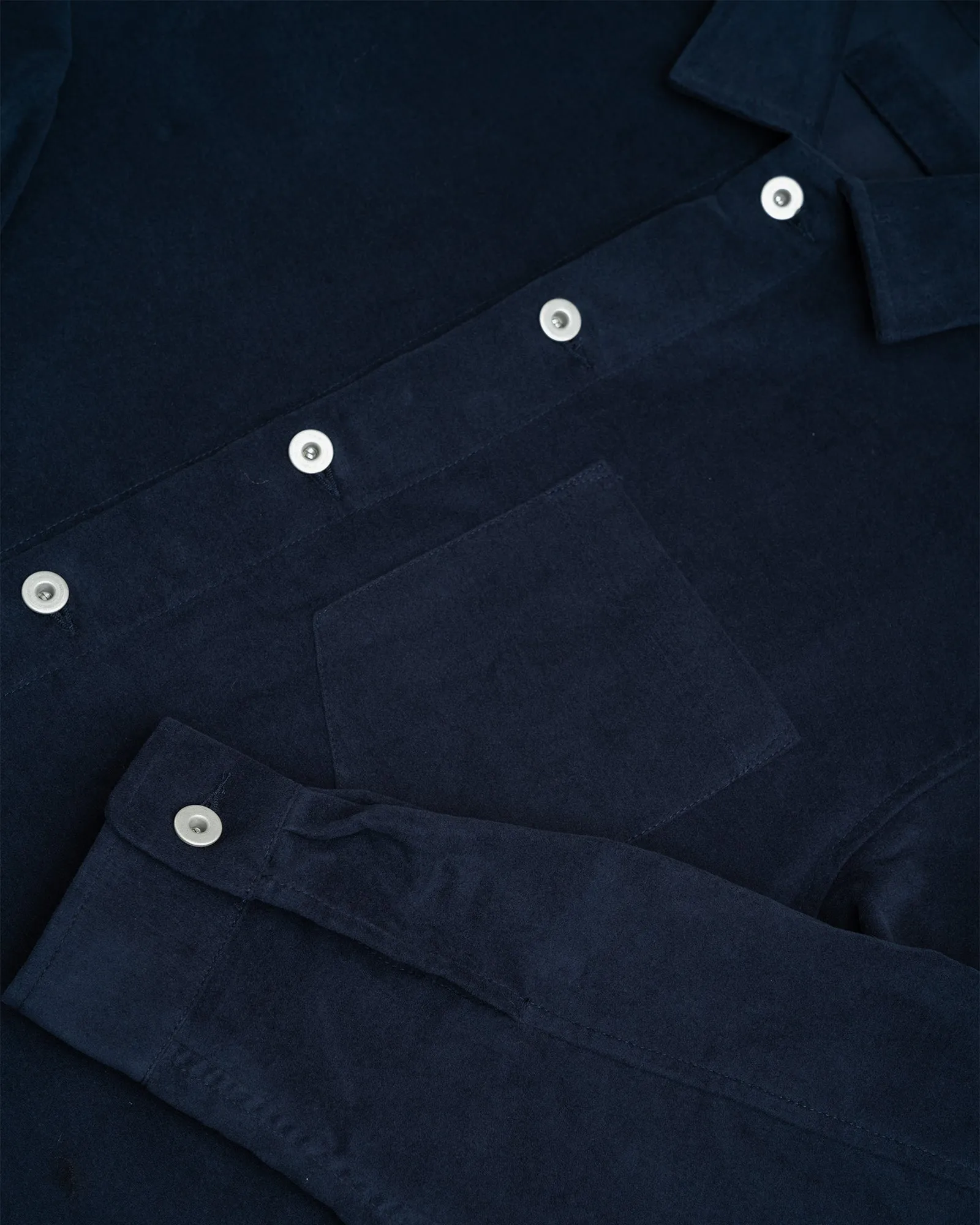 TRAVAIL SHIRT - NAVY COTTON MOLESKIN sold by James Coward product image thumbnail 2
