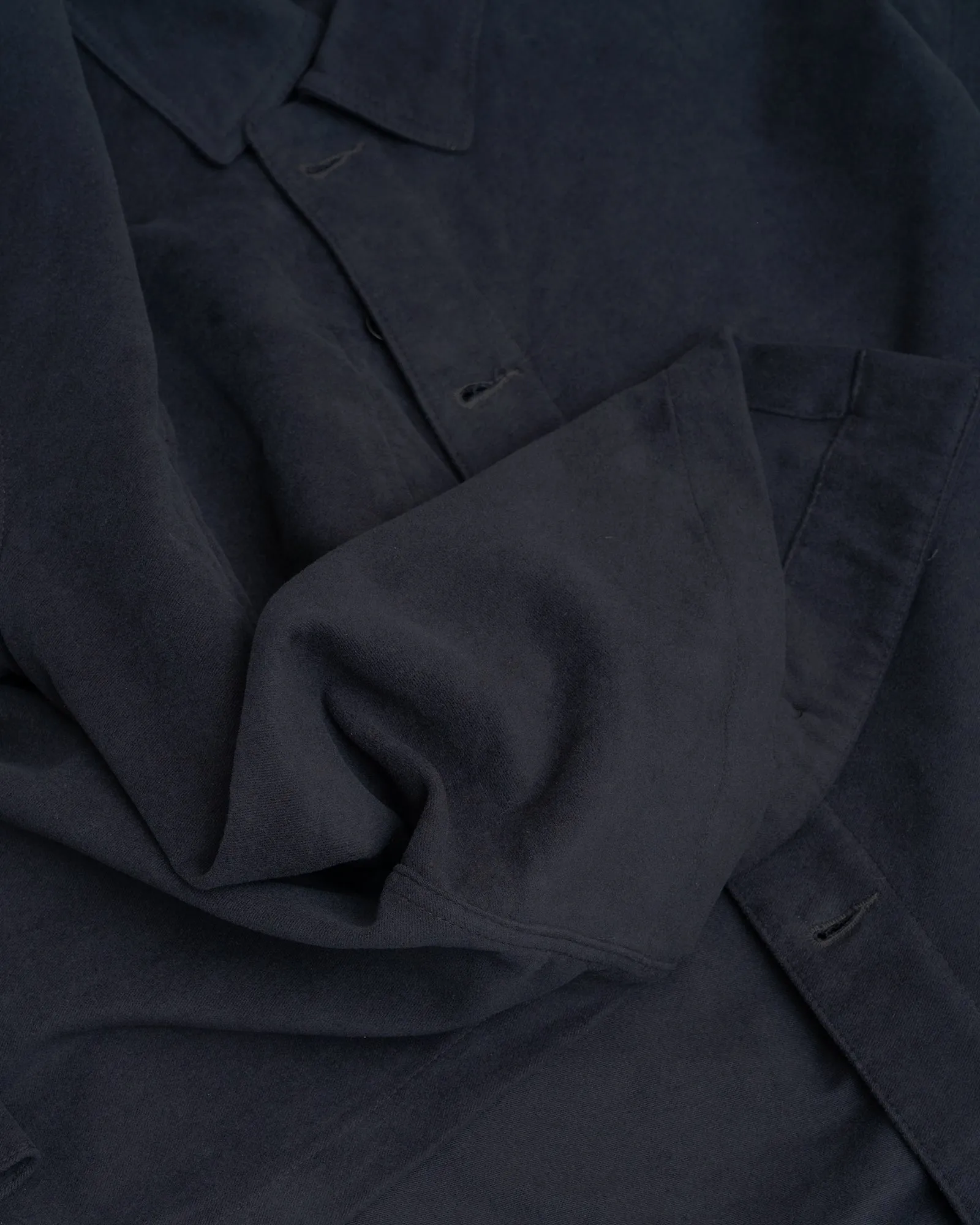 SIGNAL SHIRT - DARK NAVY COTTON MOLESKIN sold by James Coward product image thumbnail 5
