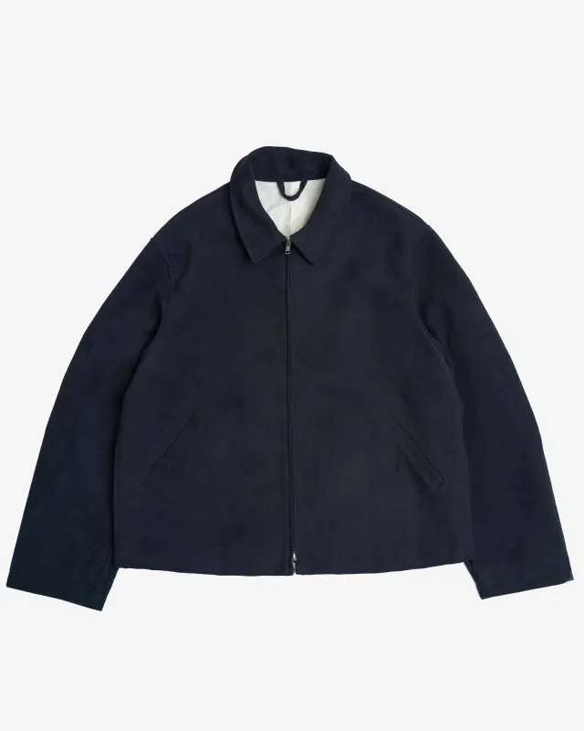 SITE JACKET - DARK NAVY COTTON MOLESKIN sold by James Coward