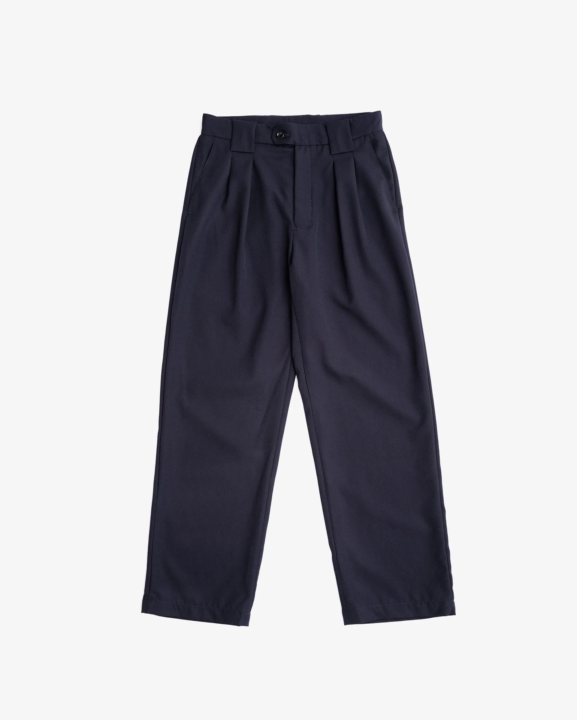 MERCADO TROUSER - DARK NAVY WOOL GABARDINE sold by James Coward