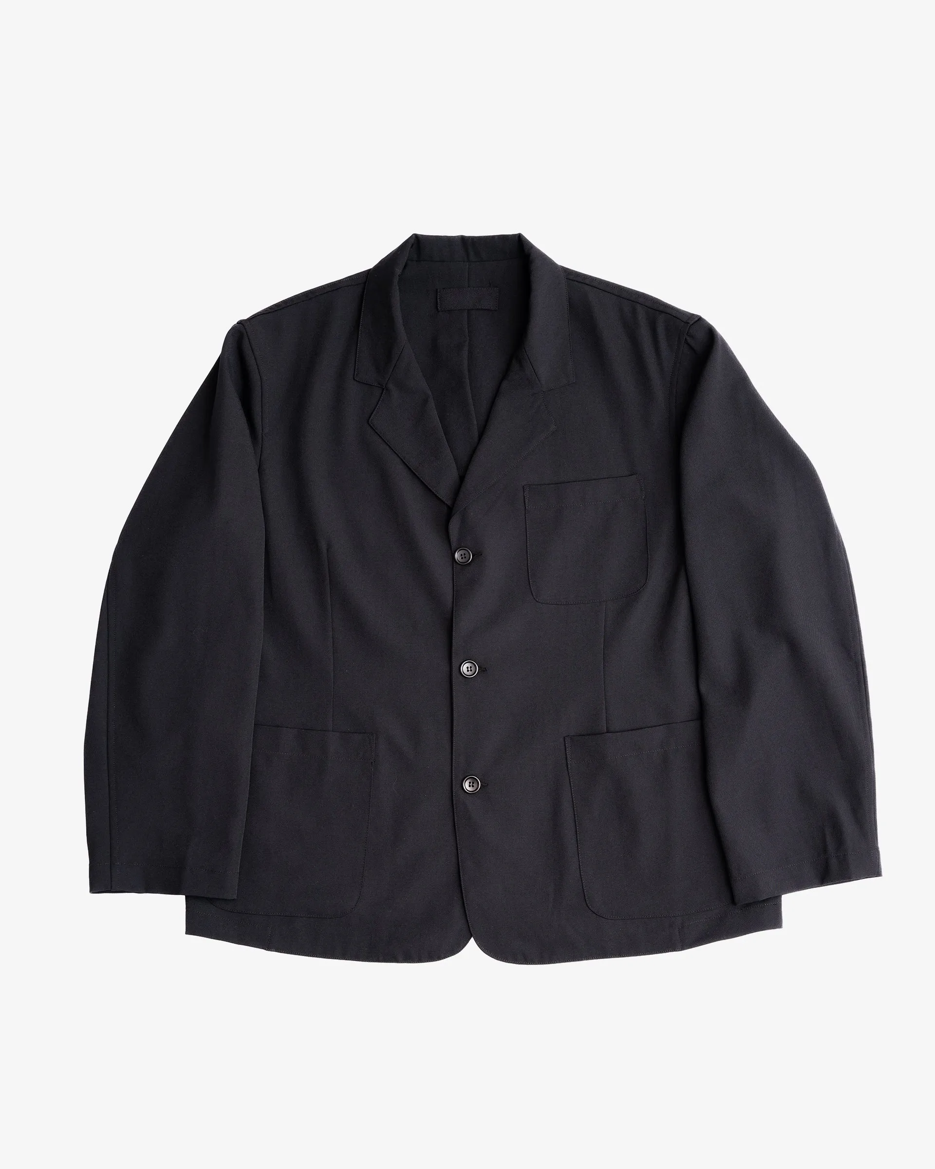 CARRY ON JACKET - BLACK WOOL GABARDINE sold by James Coward
