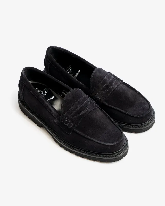 PEACEFUL BEEFROLL LOAFER - BLACK SUEDE made by James Coward