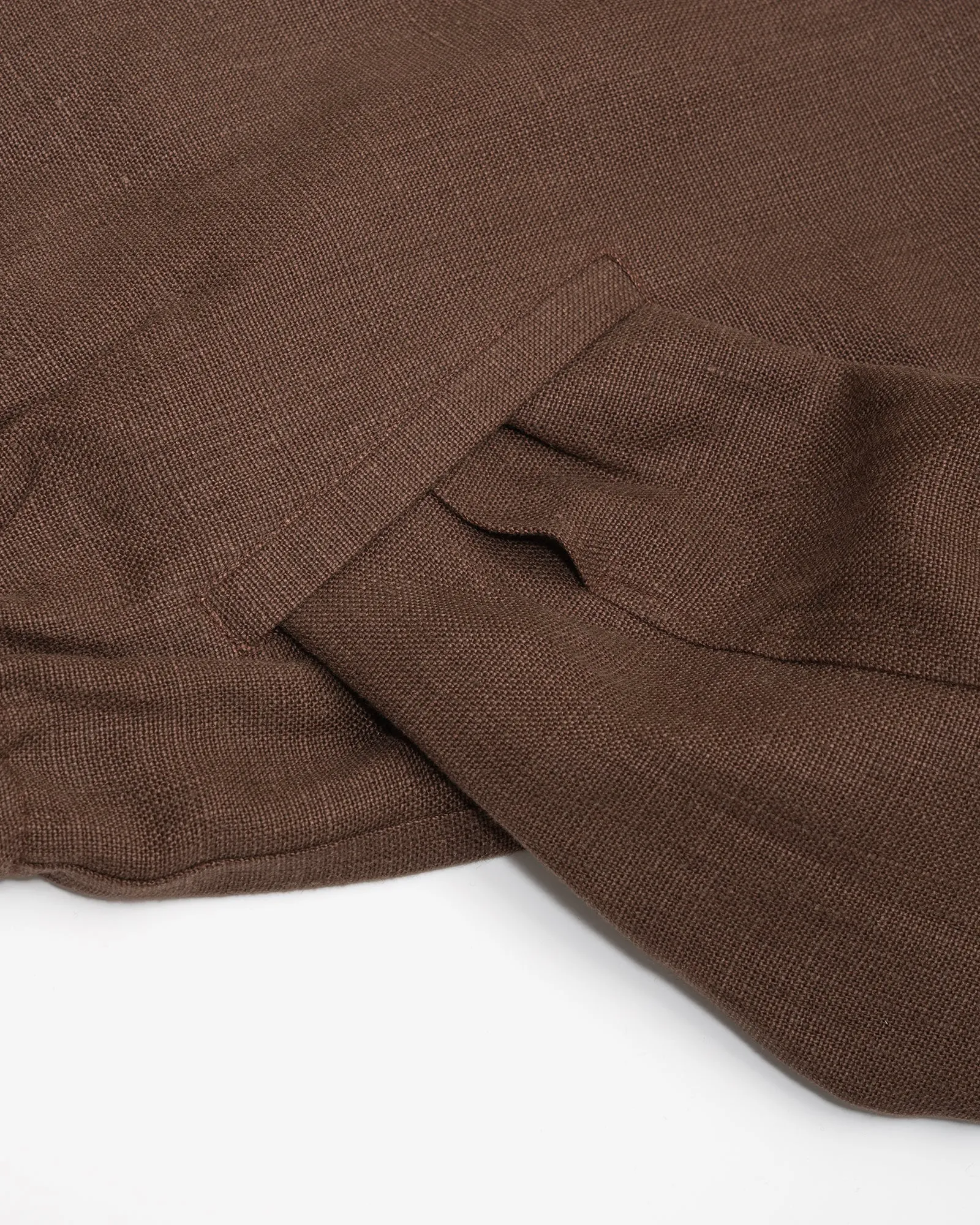 MACHINE JACKET - BROWN SANFORIZED BELGIAN LINEN CANVAS sold by James Coward product image thumbnail 4