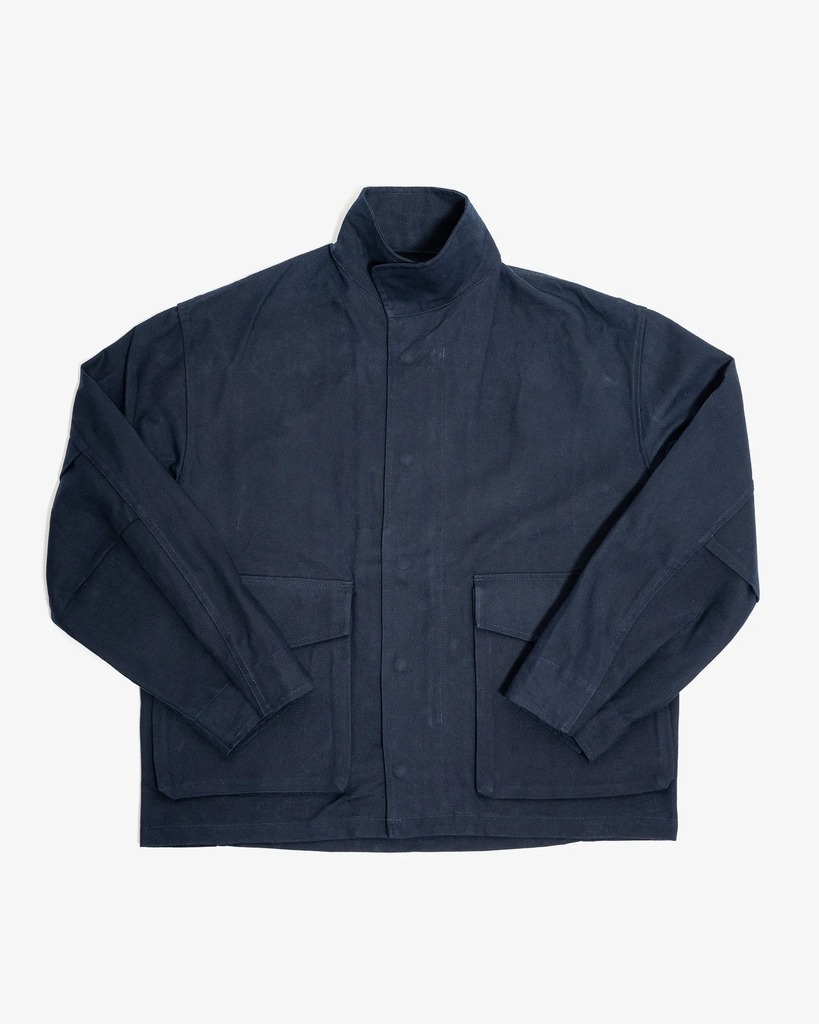 SIX JACKET - NAVY WAXED COTTON/WASHI OXFORD CLOTH sold by James Coward product image thumbnail 2