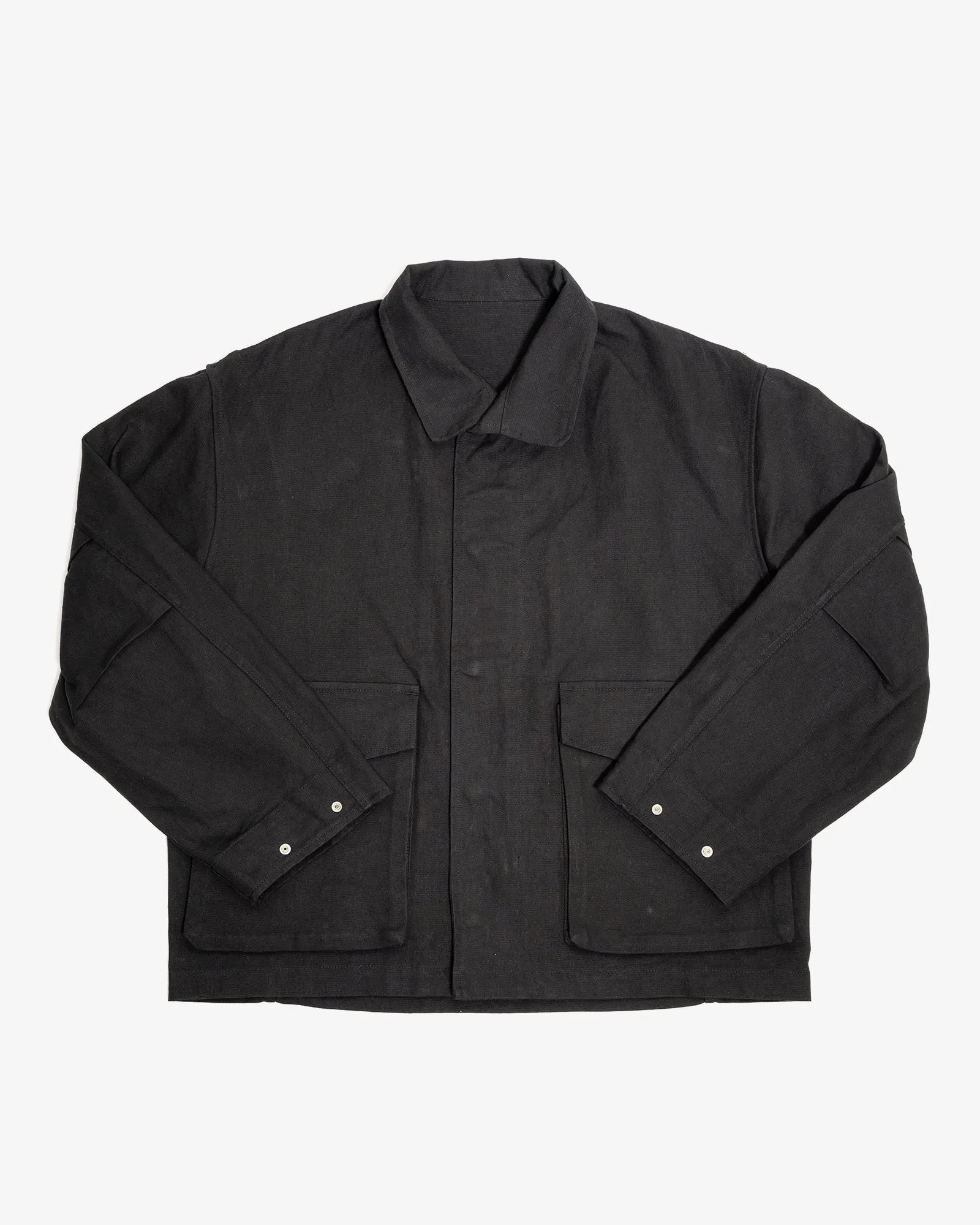 SIX JACKET - BLACK WAXED COTTON/WASHI OXFORD CLOTH sold by James Coward