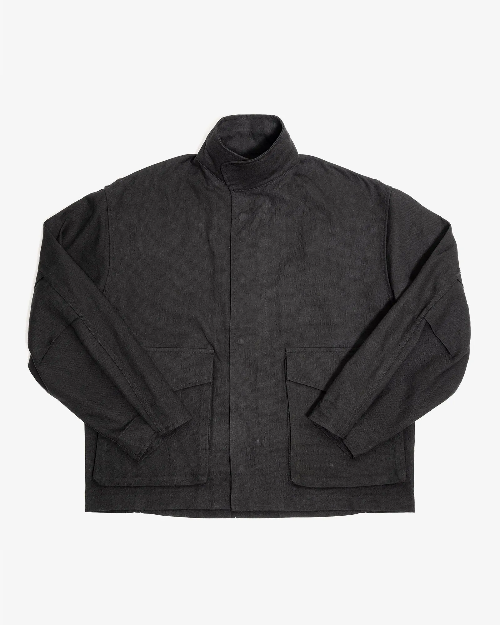 SIX JACKET - BLACK WAXED COTTON/WASHI OXFORD CLOTH sold by James Coward product image thumbnail 2