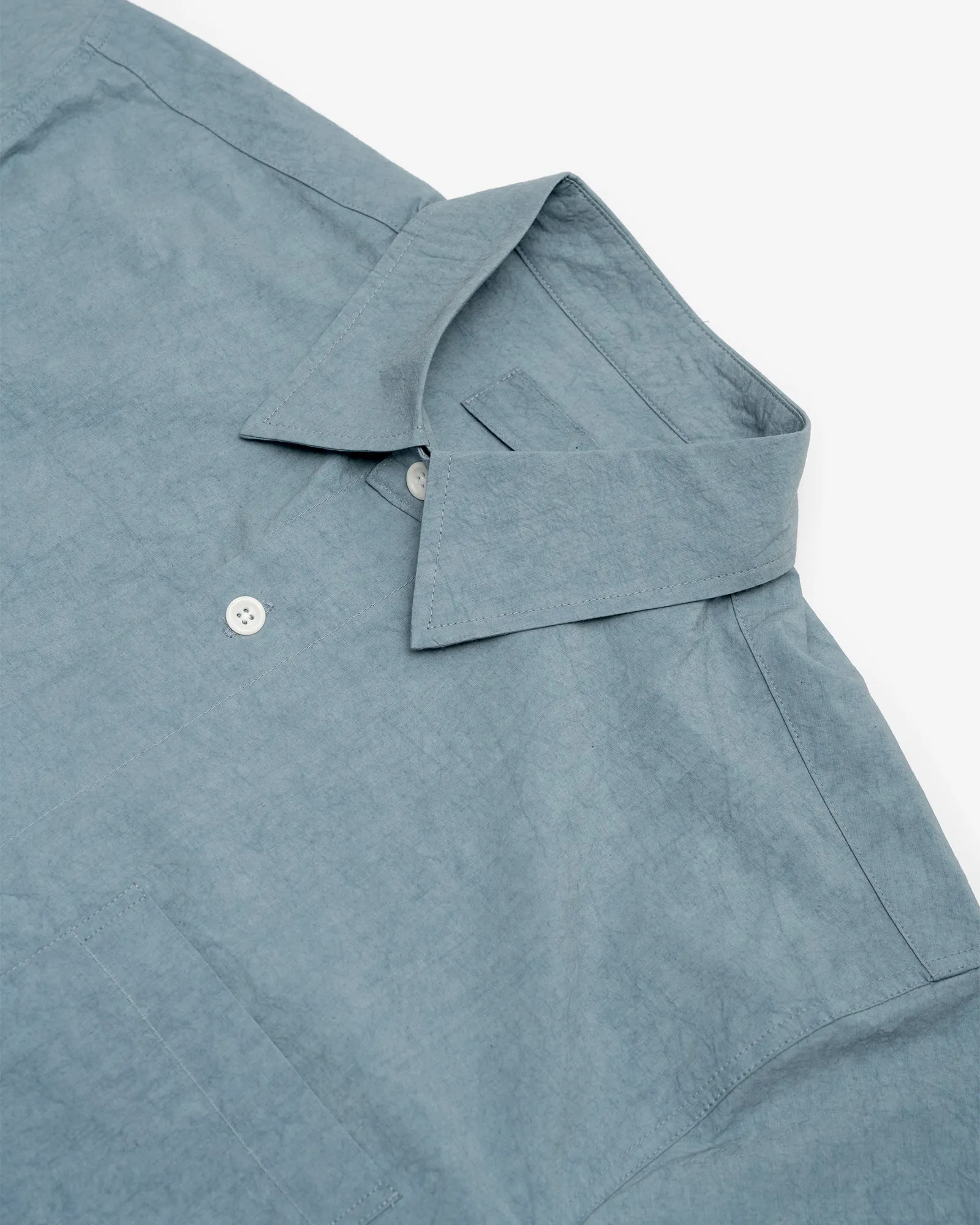 SHORT SLEEVE SHIRT - LIGHT BLUE SUN DRIED TYPEWRITER CLOTH sold by James Coward product image thumbnail 2