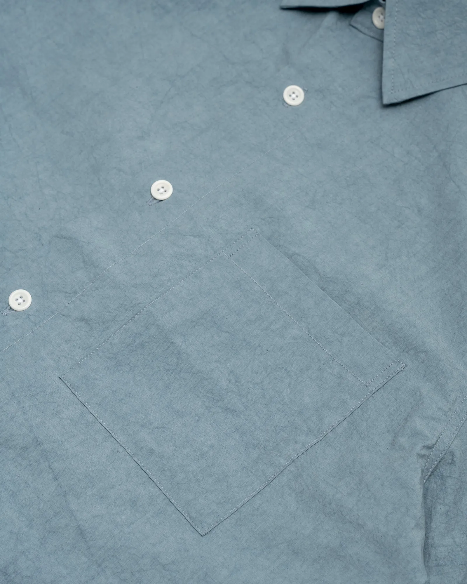 SHORT SLEEVE SHIRT - LIGHT BLUE SUN DRIED TYPEWRITER CLOTH sold by James Coward product image thumbnail 3