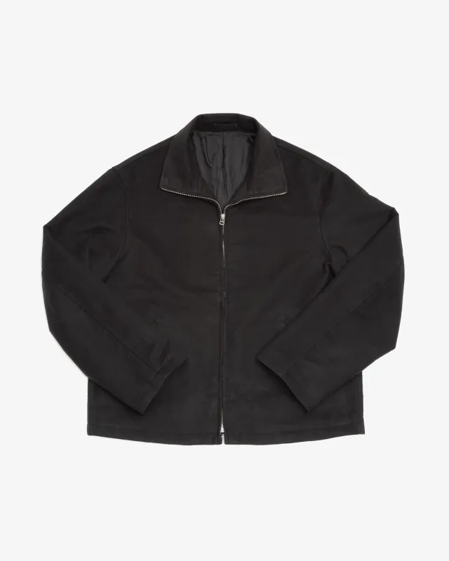 CIRCUIT JACKET - BLACK COTTON/SILK MOLESKIN made by James Coward