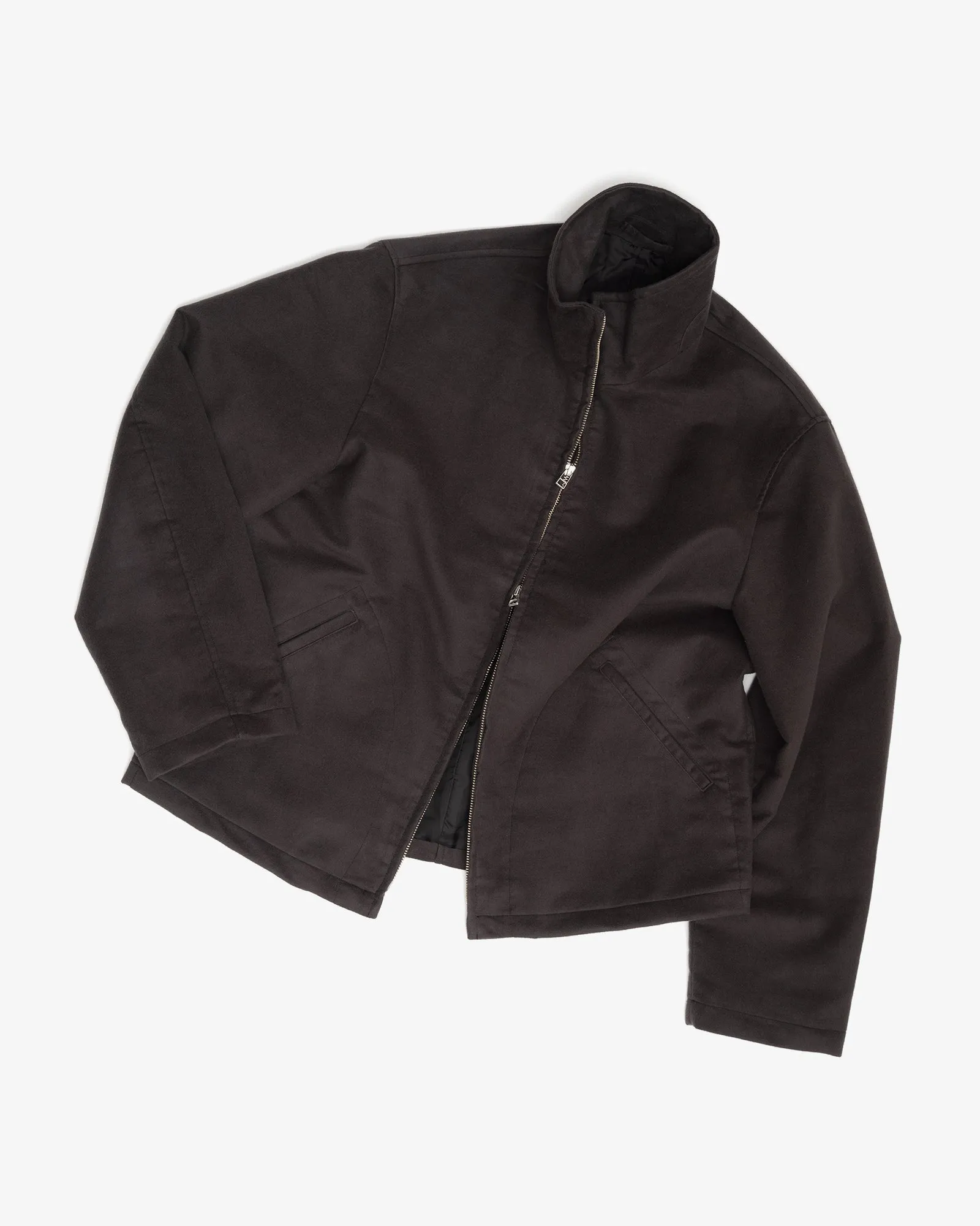 CIRCUIT JACKET - CHARCOAL COTTON/SILK MOLESKIN sold by James Coward product image thumbnail 2