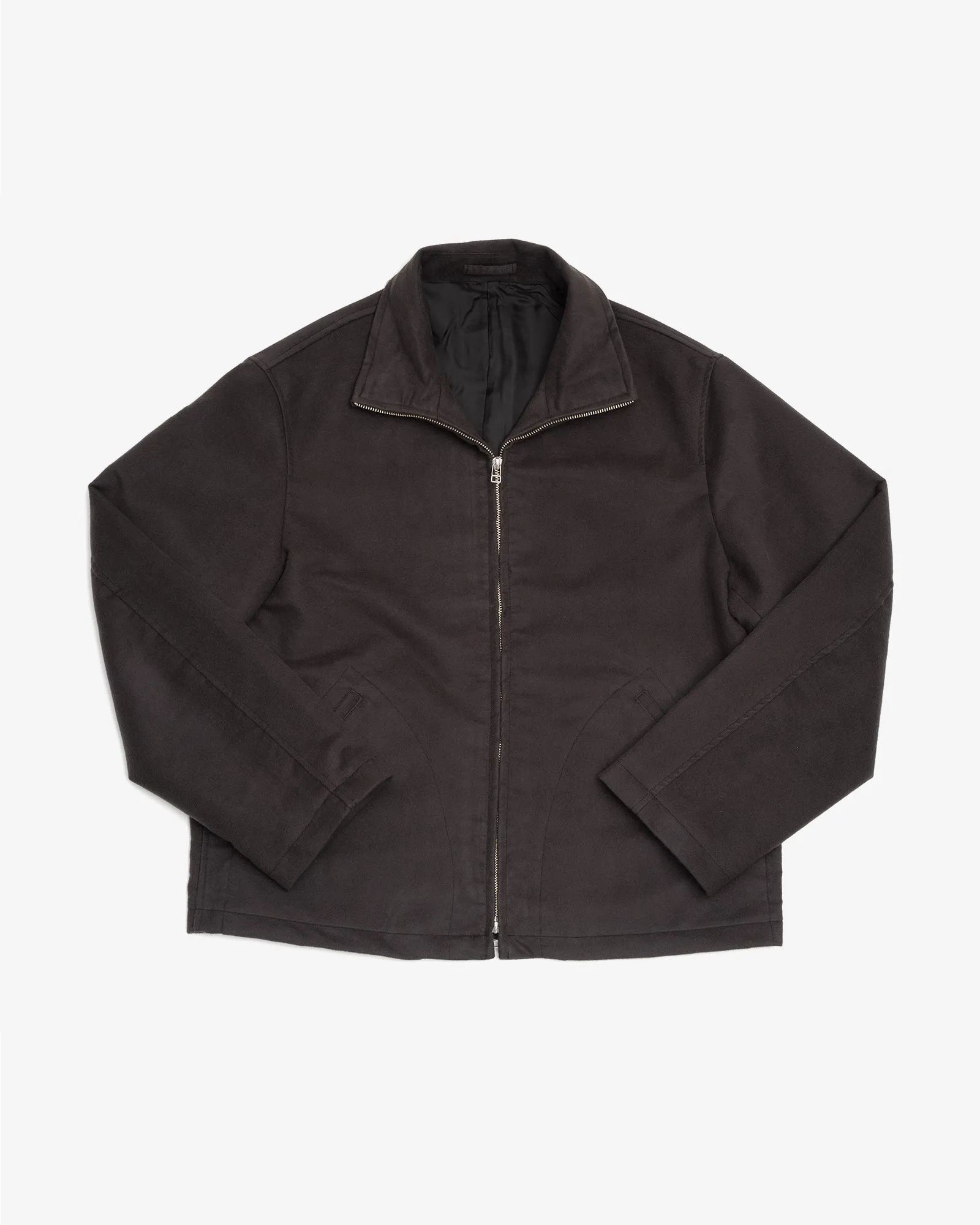 CIRCUIT JACKET - CHARCOAL COTTON/SILK MOLESKIN sold by James Coward