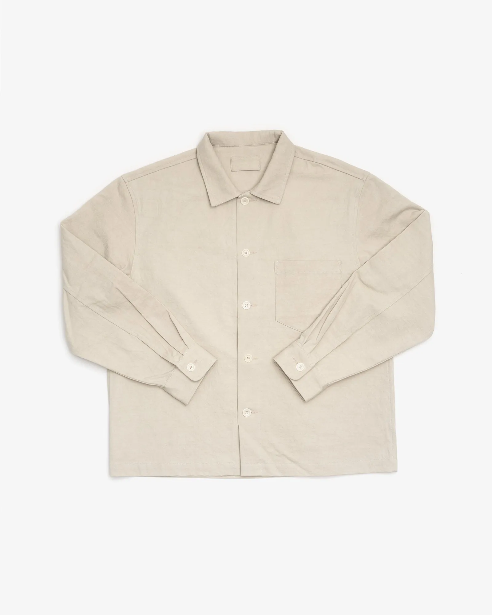 TRAVAIL SHIRT - CLAY DRUM DYED BACK SATIN sold by James Coward