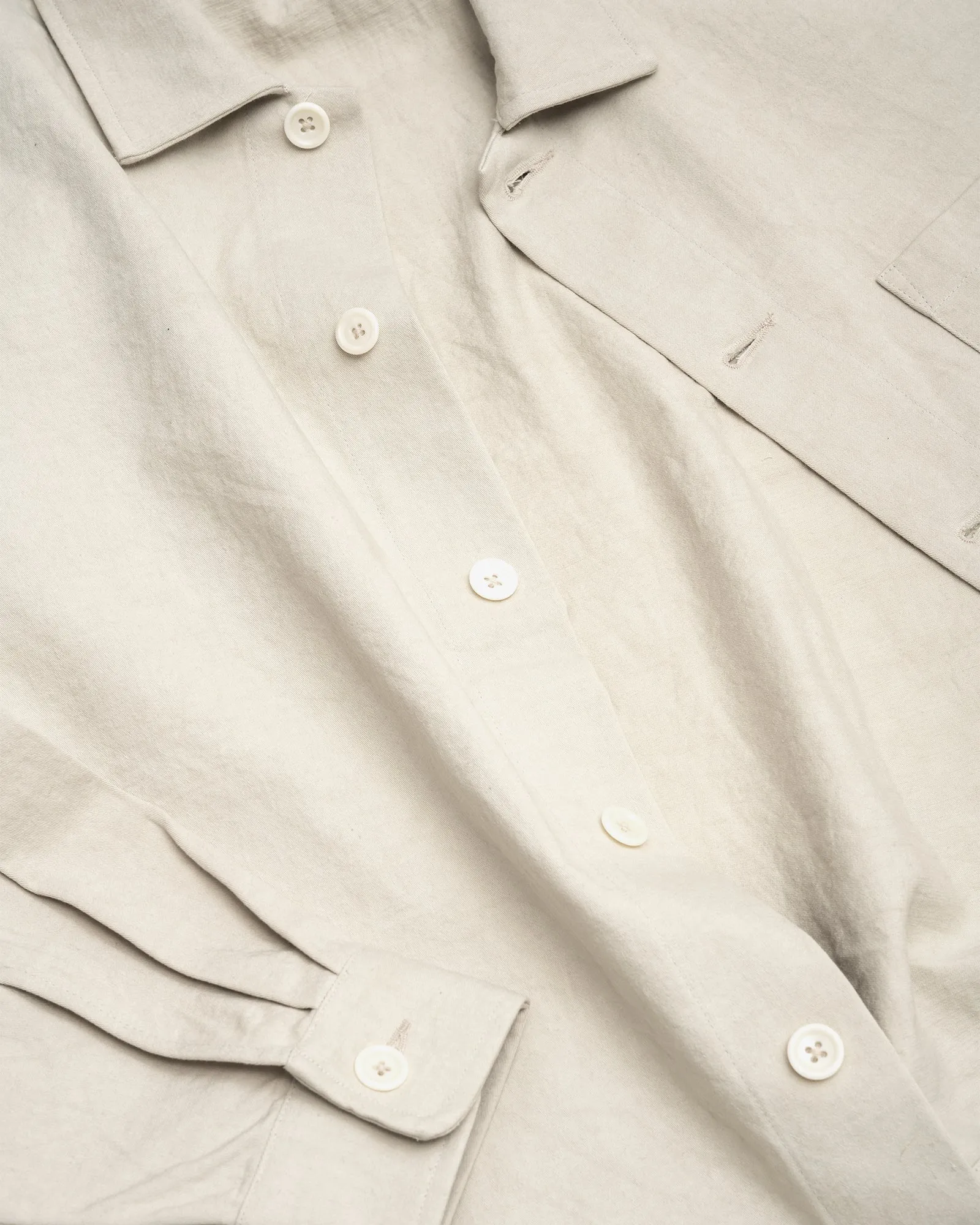 TRAVAIL SHIRT - CLAY DRUM DYED BACK SATIN sold by James Coward product image thumbnail 3