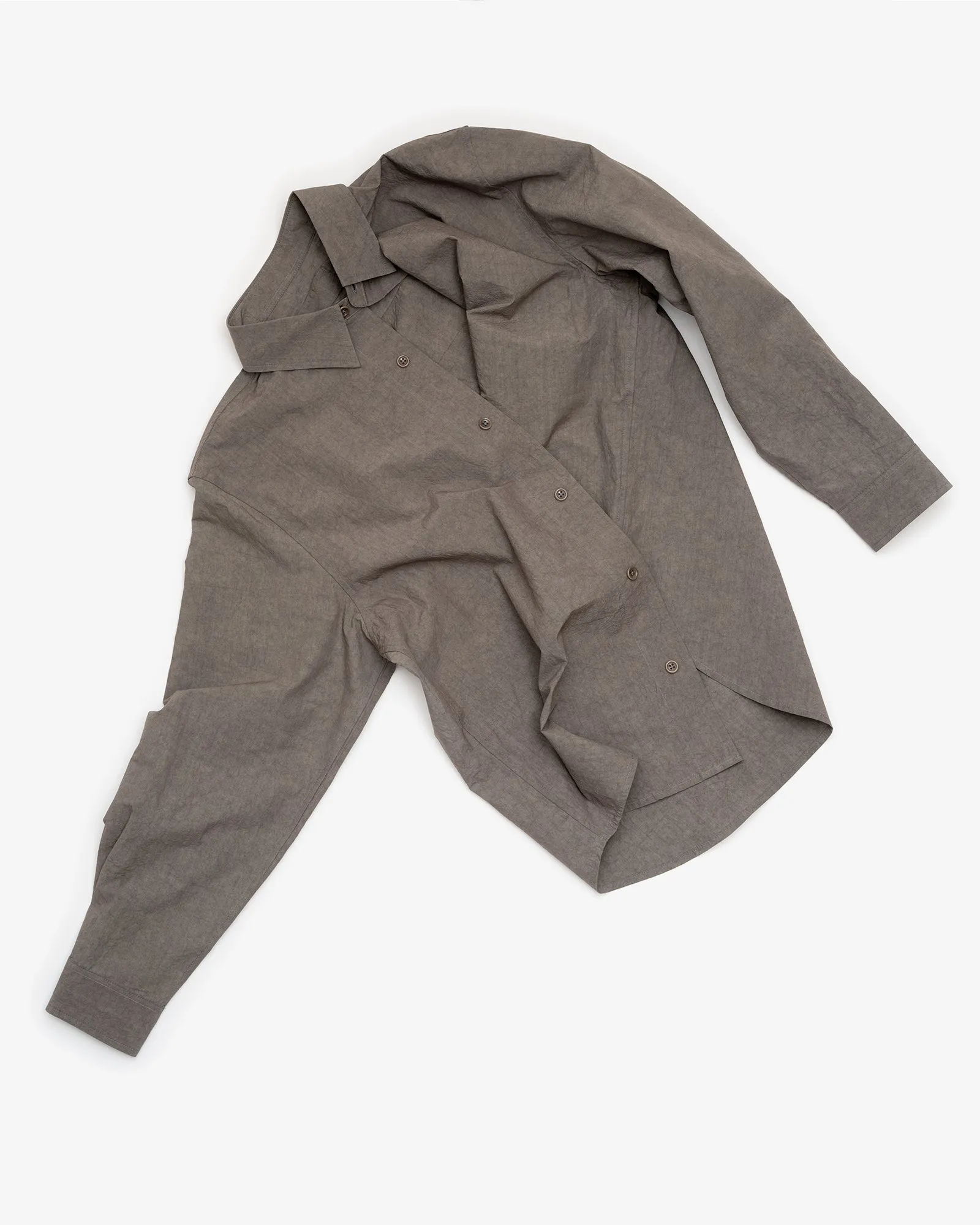 FILTER SHIRT - GREY SUN DRIED TYPEWRITER CLOTH sold by James Coward product image thumbnail 2