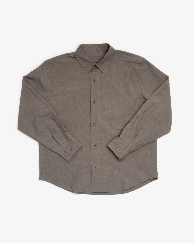 FILTER SHIRT - GREY SUN DRIED TYPEWRITER CLOTH made by James Coward