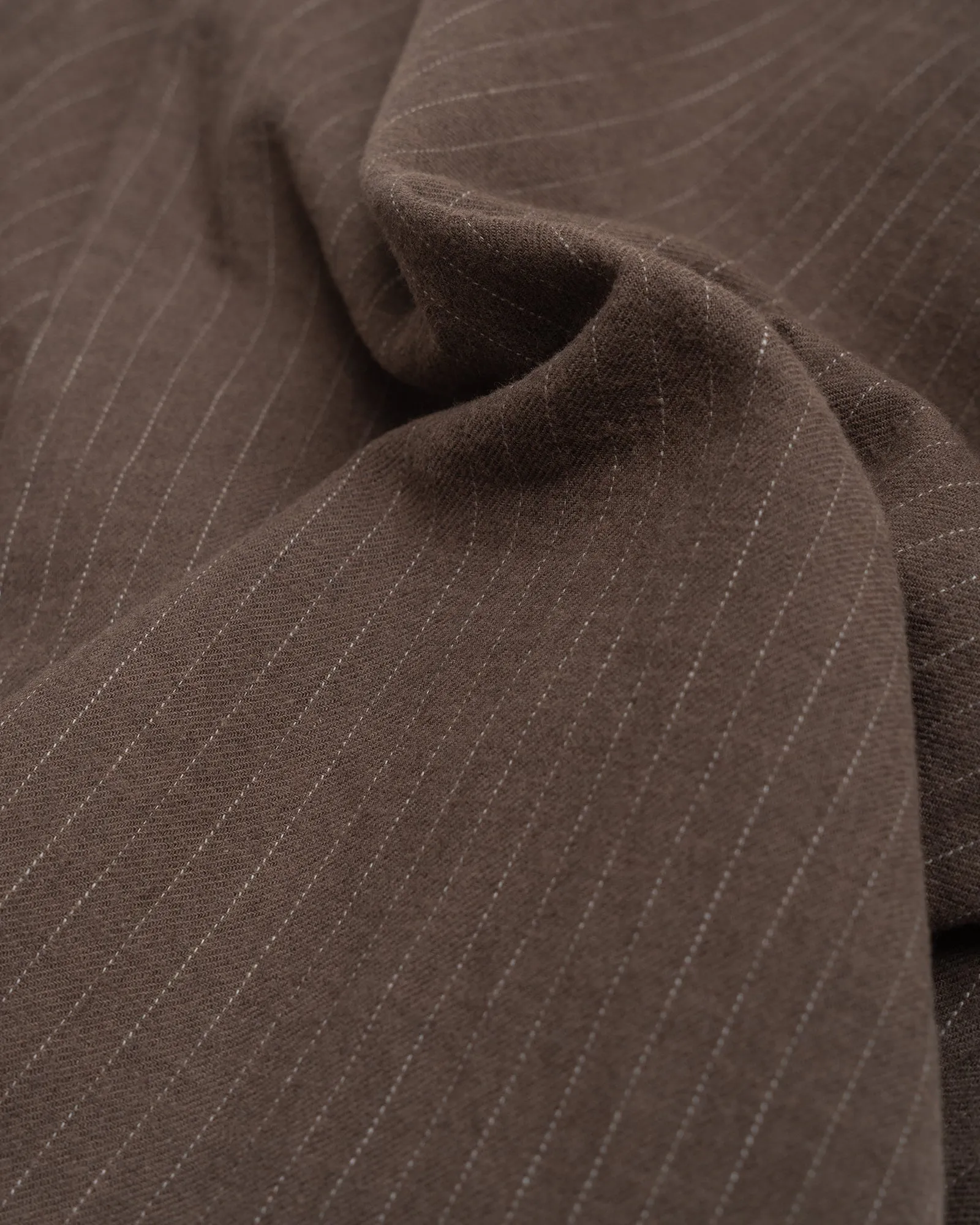 CARRY ON PANT - BROWN CHALKSTRIPE BRUSHED TWILL sold by James Coward product image thumbnail 4