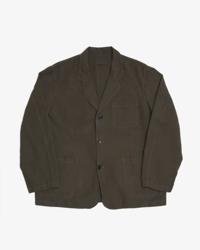 CARRY ON JACKET - COFFEE GROUNDS WELTERWEIGHT BELGIAN LINEN made by James Coward