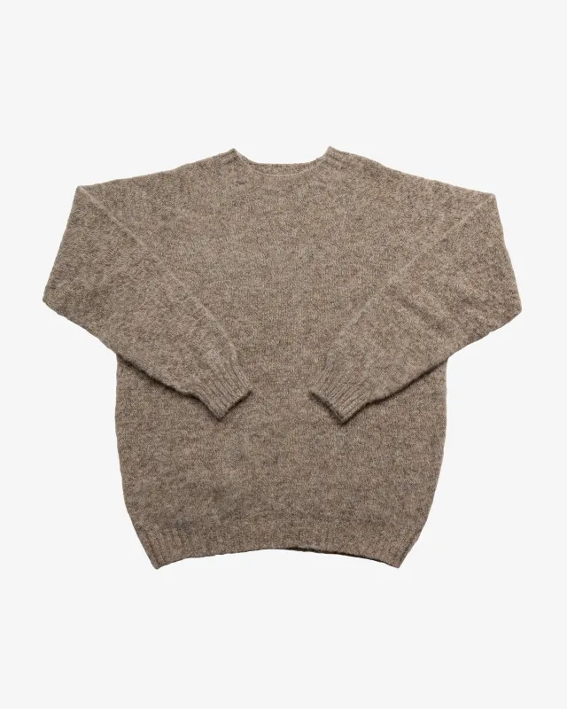 FITZROY SWEATER - DOUBLE BRUSHED SHALE made by James Coward