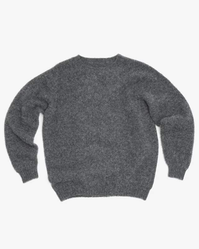 FITZROY SWEATER - DOUBLE BRUSHED SLATE made by James Coward
