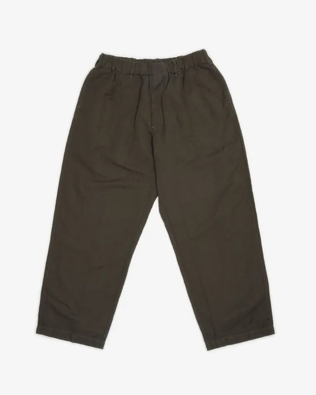 CARRY ON PANT - COFFEE GROUNDS BELGIAN LINEN made by James Coward