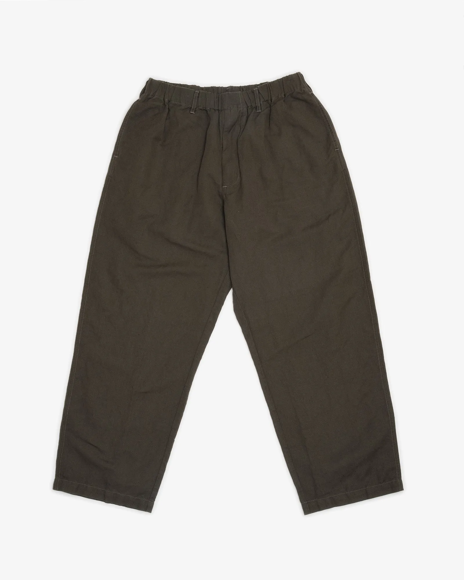 CARRY ON PANT - COFFEE GROUNDS BELGIAN LINEN sold by James Coward