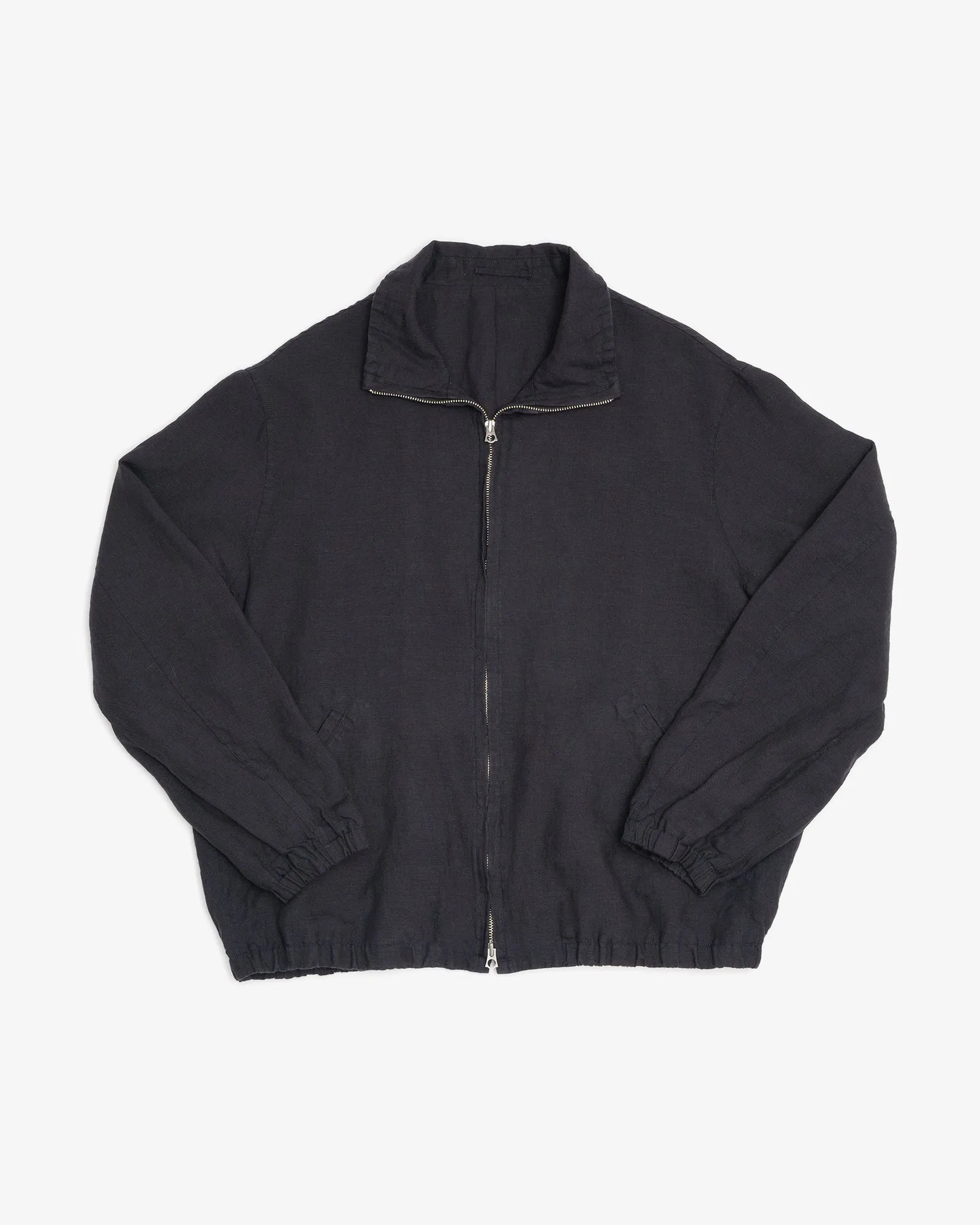 CIRCUIT JACKET - BLACK WASHED BELGIAN LINEN sold by James Coward