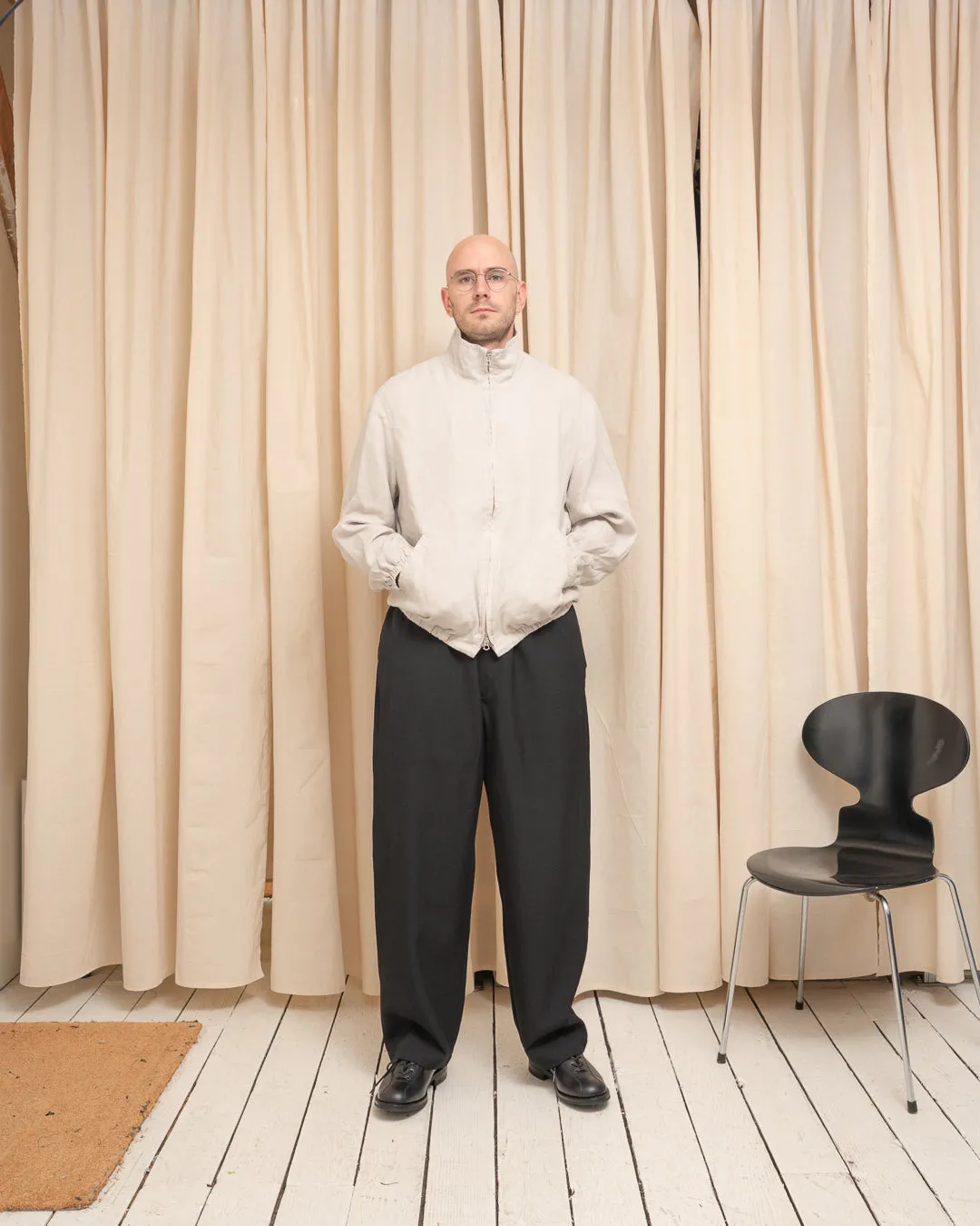 CIRCUIT JACKET - LIGHT GREY WASHED BELGIAN LINEN sold by James Coward product image thumbnail 2