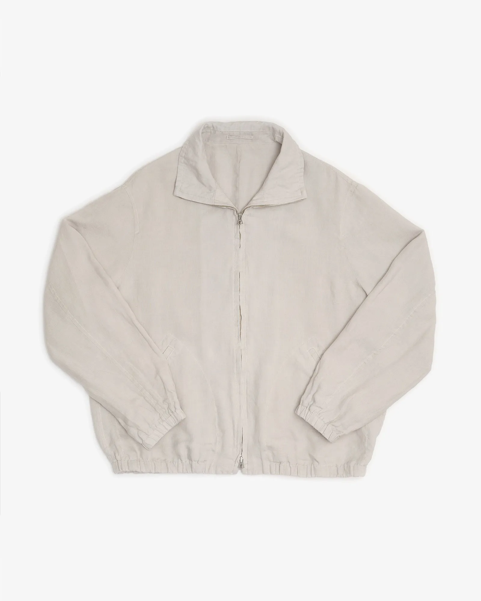CIRCUIT JACKET - LIGHT GREY WASHED BELGIAN LINEN sold by James Coward