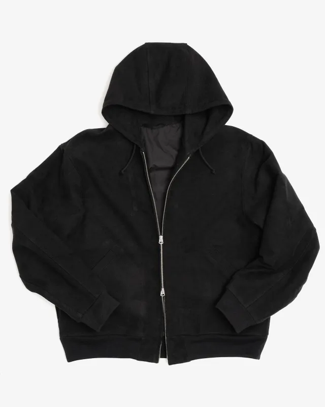 PARKA - BLACK HEAVYWEIGHT MOLESKIN made by James Coward