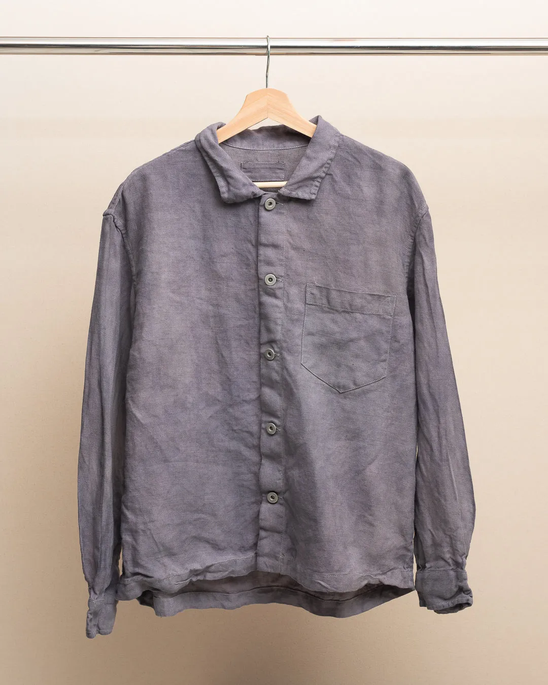 TRAVAIL SHIRT SHIRT - STUDIO DYED BELGIAN LINEN (SR037) sold by James Coward