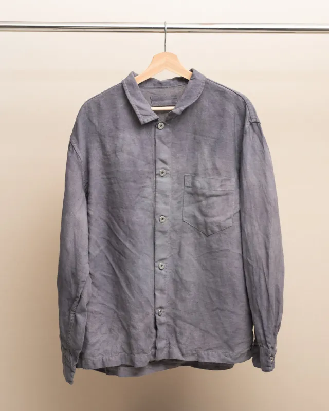 TRAVAIL SHIRT SHIRT - STUDIO DYED BELGIAN LINEN (SR041) made by James Coward