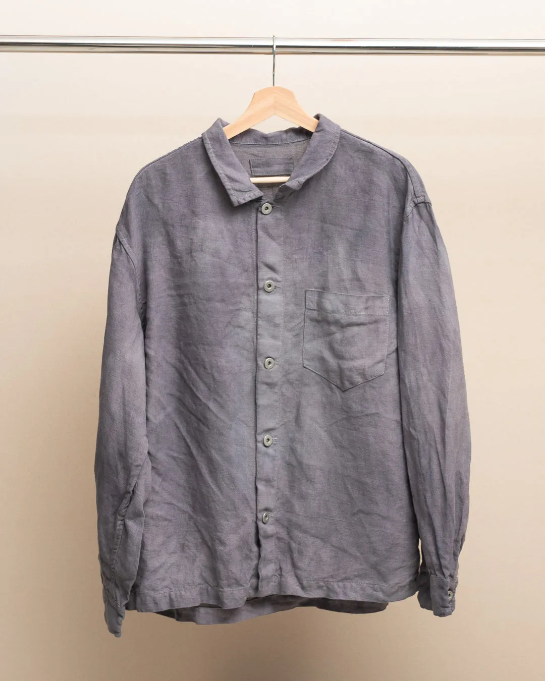 TRAVAIL SHIRT SHIRT - STUDIO DYED BELGIAN LINEN (SR041) sold by James Coward