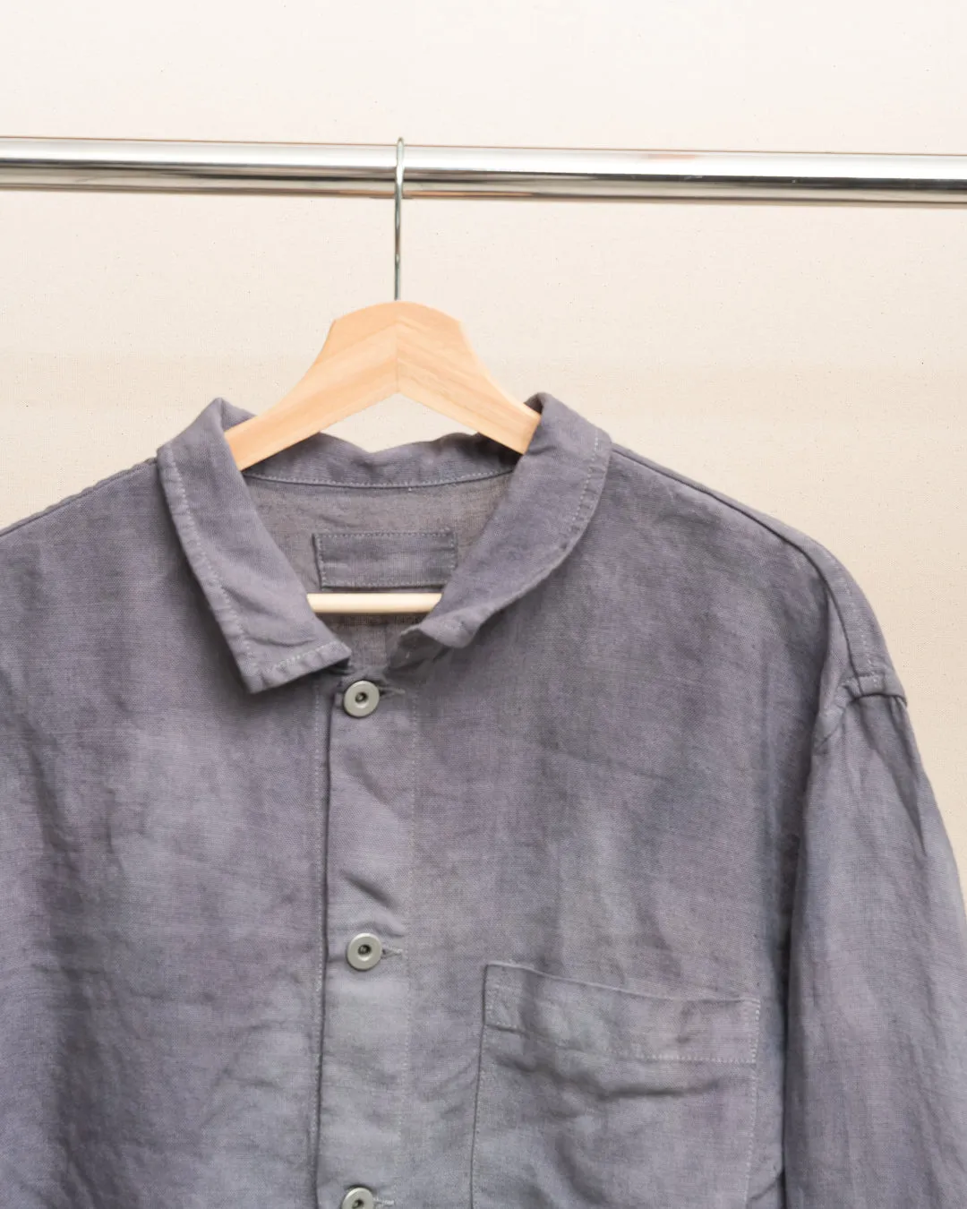 TRAVAIL SHIRT SHIRT - STUDIO DYED BELGIAN LINEN (SR041) sold by James Coward product image thumbnail 2