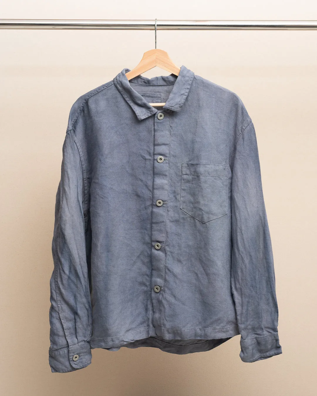 TRAVAIL SHIRT SHIRT - STUDIO DYED BELGIAN LINEN (SR040) sold by James Coward