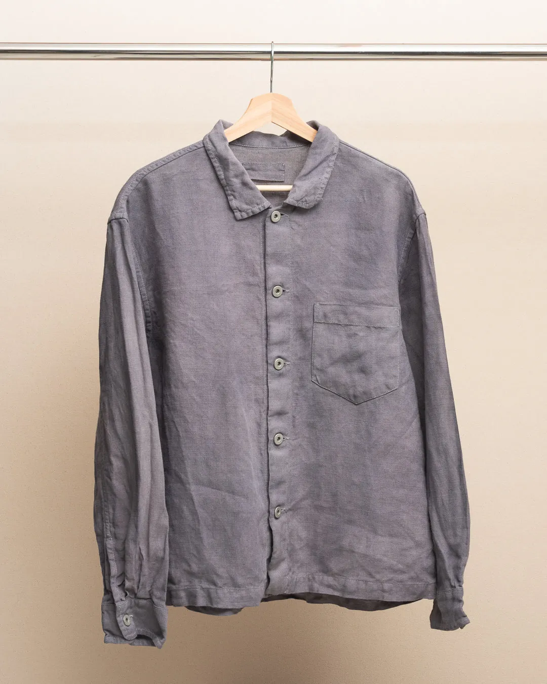 TRAVAIL SHIRT SHIRT - STUDIO DYED BELGIAN LINEN (SR039) sold by James Coward