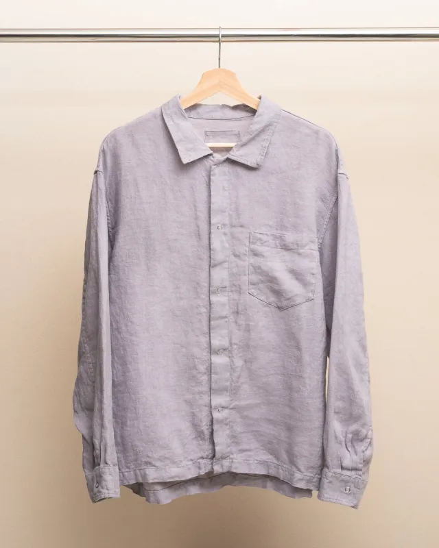 WORKSHOP SHIRT - STUDIO DYED BELGIAN LINEN (SR031) made by James Coward