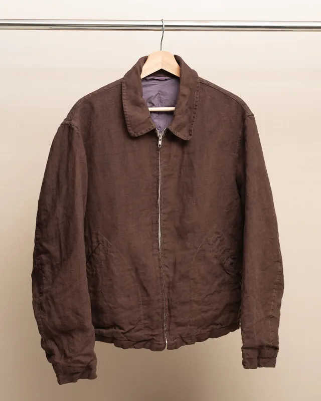 SITE JACKET - STUDIO DYED WELTERWEIGHT LINEN (SR026) made by James Coward