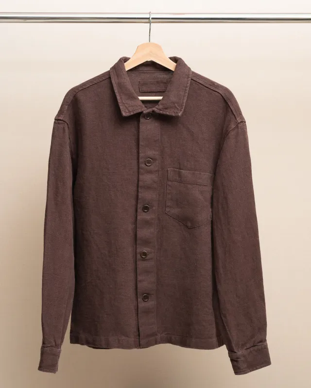 TRAVAIL SHIRT - STUDIO DYED BELGIAN LINEN (SR013) made by James Coward