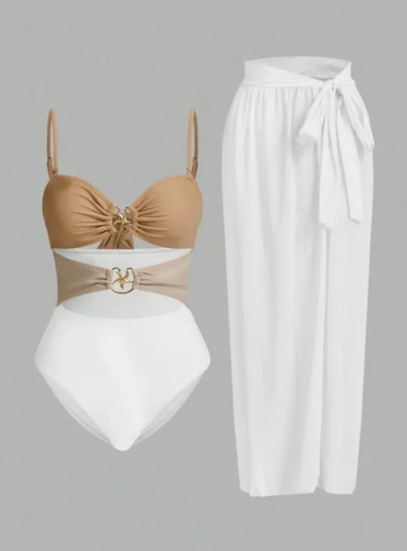 OASIS SWIMSUIT  & SKIRT SET sold by hitheredarling