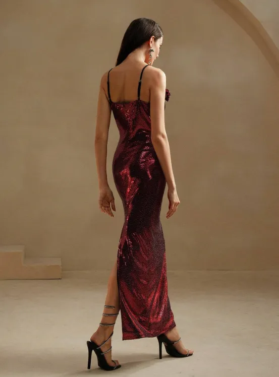 JIKIA SEQUIN ROSES MAXI DRESS sold by hitheredarling product image thumbnail 2