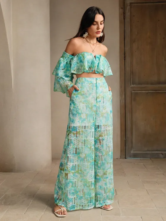 SARELLE TOP & HIGH WAIST PANT sold by hitheredarling